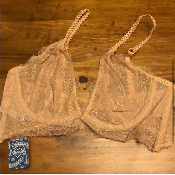 Free People 32C bra underwire Lucia Beige … - Picture 3 of 4